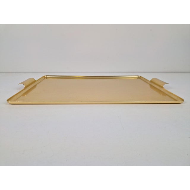Large Gold-Anodised Aluminium Tray by Kaymet, 1950s For Sale - Image 4 of 7