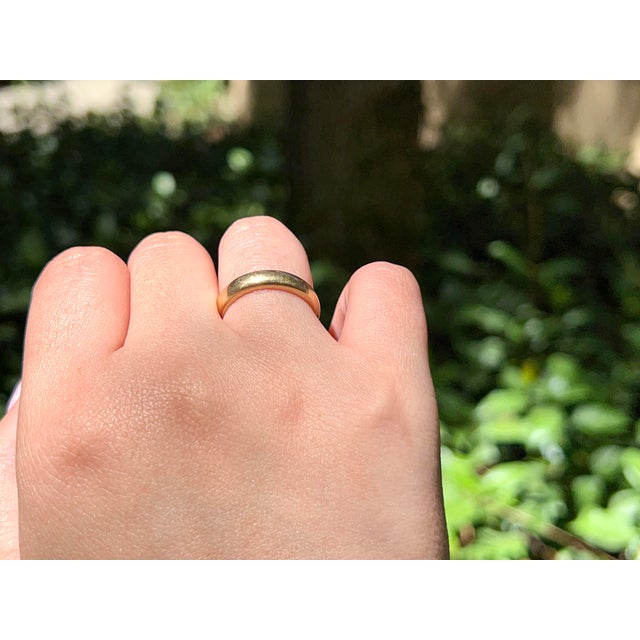 Antique 14k Yellow Gold Band, Ben to Jessie Dec. 22-14, Size 6.5 For Sale In Los Angeles - Image 6 of 7