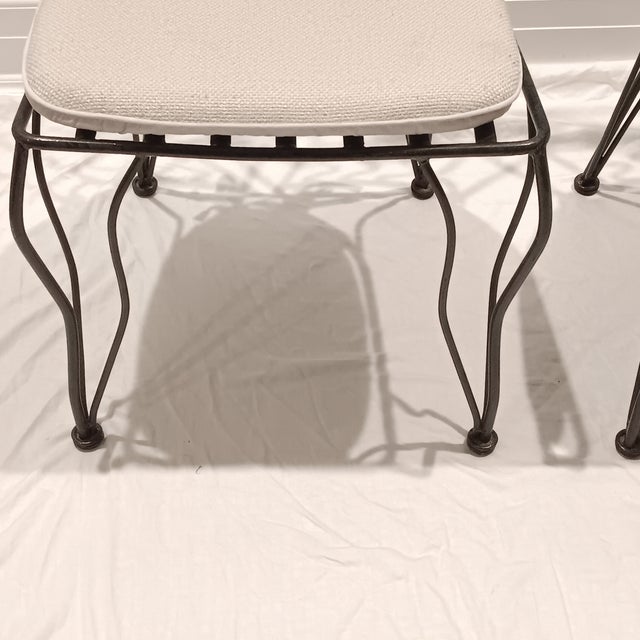Black Vintage French Style Wrought Iron Garden Chairs With Sunburst Design, 2 Pieces For Sale - Image 8 of 16