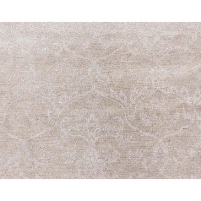 Modern Floral RA7 Grey Wool Handmade Rug by Doris Leslie Blau For Sale In New York - Image 6 of 8