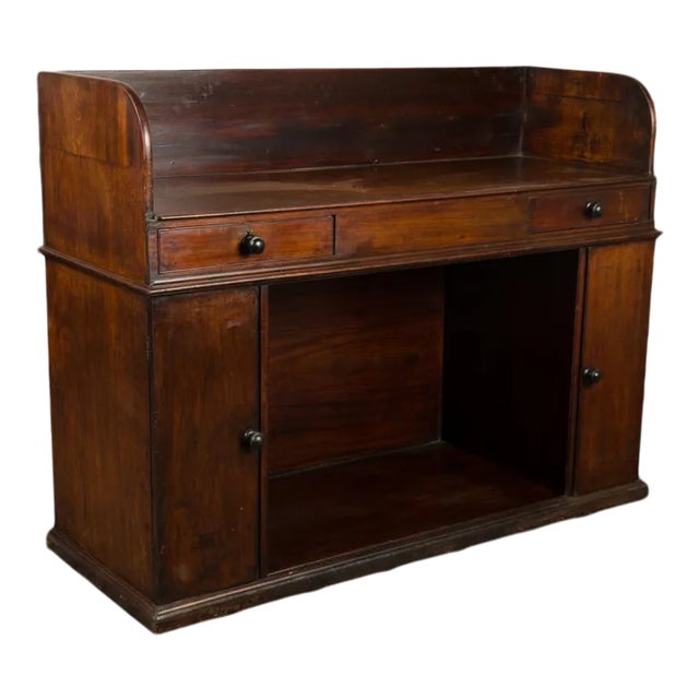 An English Mahogany Kneehole Desk, 19th C. For Sale