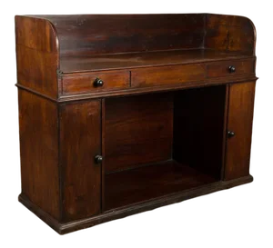 An English Mahogany Kneehole Desk, 19th C
