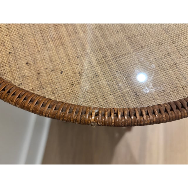Vintage Palm Beach Style Rattan & Bamboo Side Table For Sale - Image 17 of 17