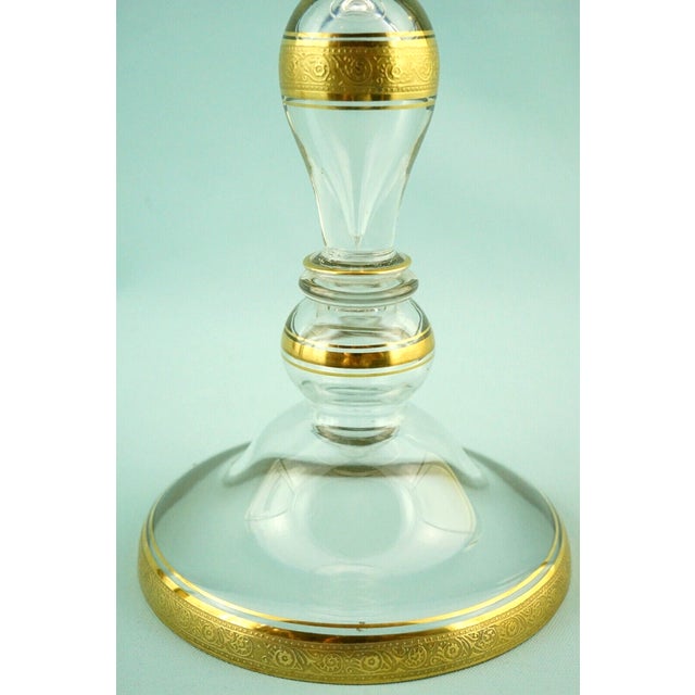 Antique Fine Crystal Glass Goblet in Pure Gold by Ludwig Moser, 1890s For Sale - Image 14 of 18