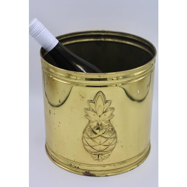 Mid Century English Brass Pineapple Planter For Sale - Image 11 of 12
