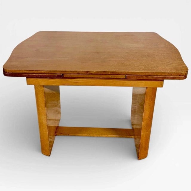Art Deco Birds Eye Maple Draw Leaf Extending Dining Table, 1930s For Sale - Image 9 of 11