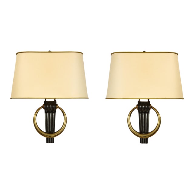 Bespoke Bronze Sconces in the French 40s Manner - a Pair For Sale