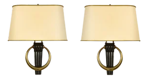 Bespoke Bronze Sconces in the French 40s Manner - a Pair
