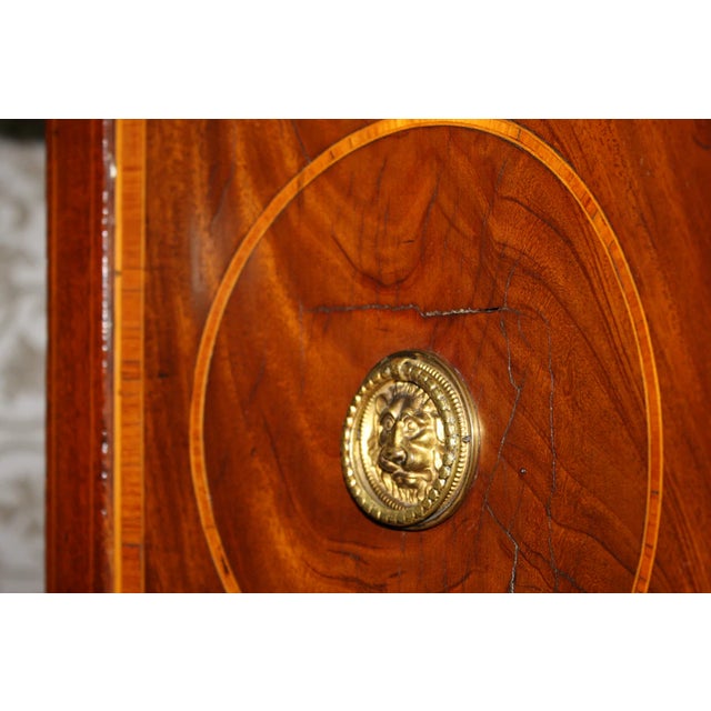 Auburn Period Antique English Mahogany Hepplewhite Serpentine Sideboard For Sale - Image 8 of 15