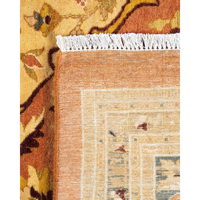 2000 - 2009 Mogul, One-of-a-Kind Hand-Knotted Runner Rug - Orange, 10' 2" x 16' 4" For Sale - Image 5 of 8