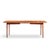 Jens Risom Mid Century Walnut Surfboard Expanding Dining Table With 2 Leaves For Sale - Image 10 of 13