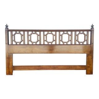 1970s Vintage Ethan Allen King Wood Headboard 1979 For Sale