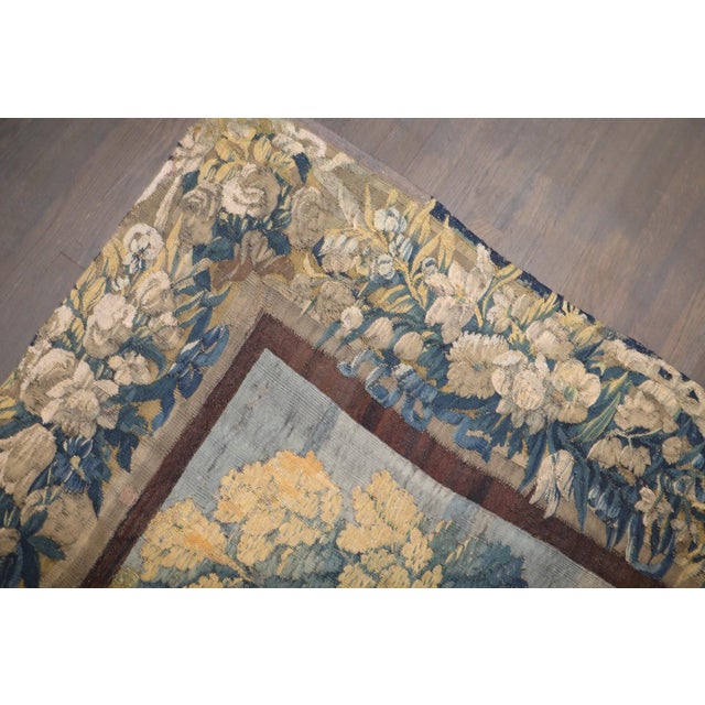 19th Century Late 17th Century Flemish Baroque Verdure Tapestry - 5'8" x 9'8" For Sale In New York - Image 6 of 10