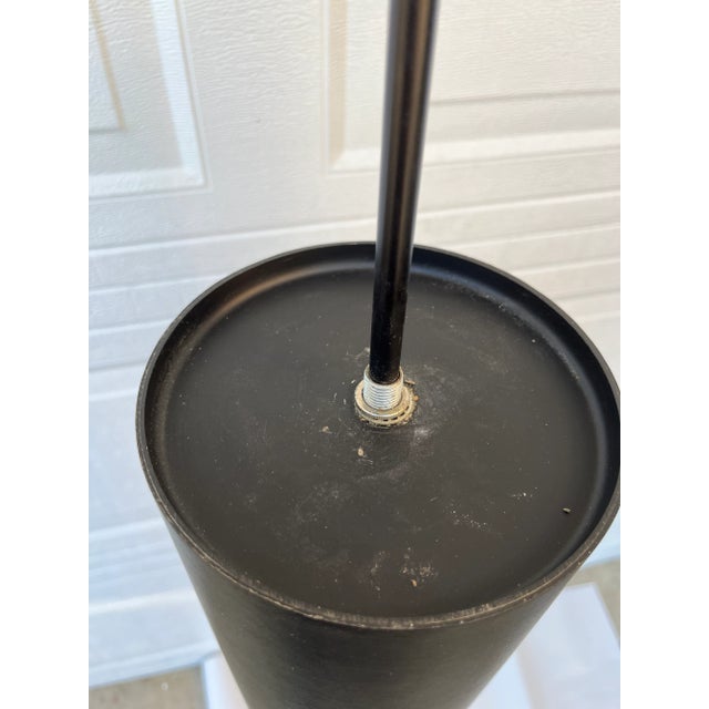1960’s Minimalist Black Prescolite Pendant Light For Sale - Image 9 of 12