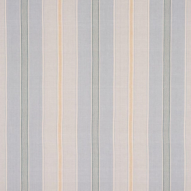 Sample - Schumacher X A Rum Fellow Scoop Stripe Fabric in Breeze For Sale