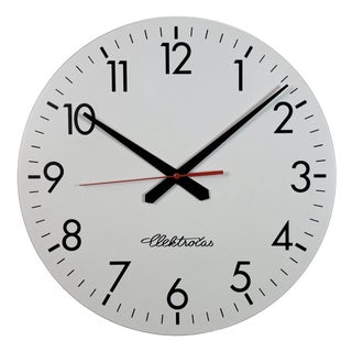 Large Vintage Office Wall Clock from Elektročas, 1990s For Sale