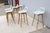 Danish Iskos-Berlin for Muuto Blue Leather Fiber Bar Stools Wood Base - Set of 6 For Sale - Image 11 of 18