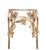 Hollywood Regency Oval Brass and Crystal Butterfly Side Table, 1980s For Sale - Image 4 of 8
