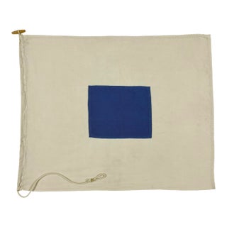 Vintage Sewn Cotton Nautical Signal Flag For Sale