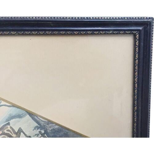 French Antique Hunt Scene Engraving For Sale In Atlanta - Image 6 of 6