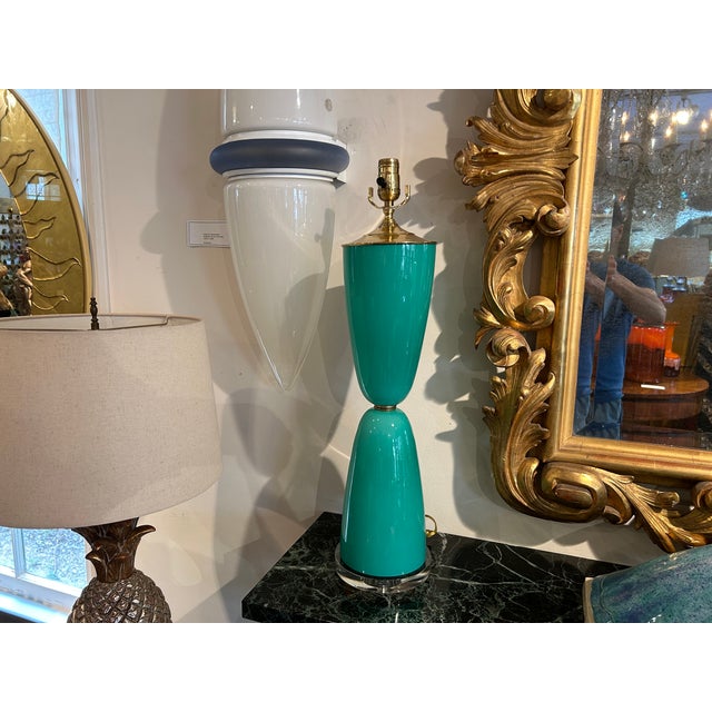 Glass Pair of Vintage Murano Glass Lamps For Sale - Image 7 of 11