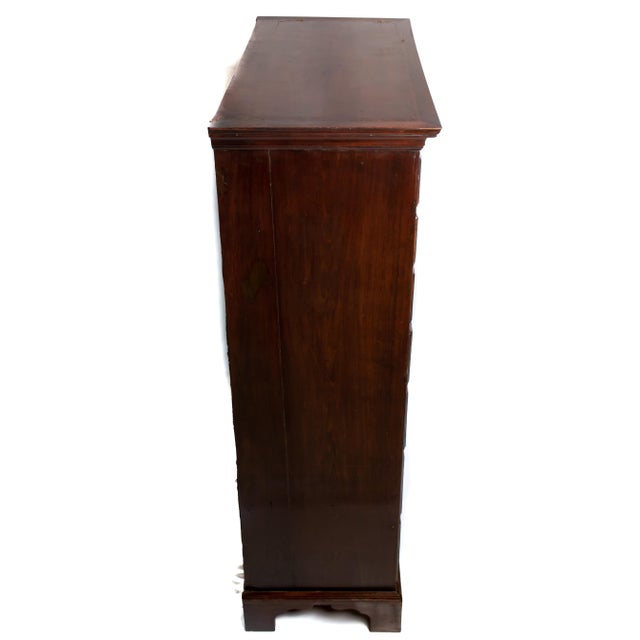 19th Century Vintage Mahogany Tall Chest For Sale - Image 9 of 13