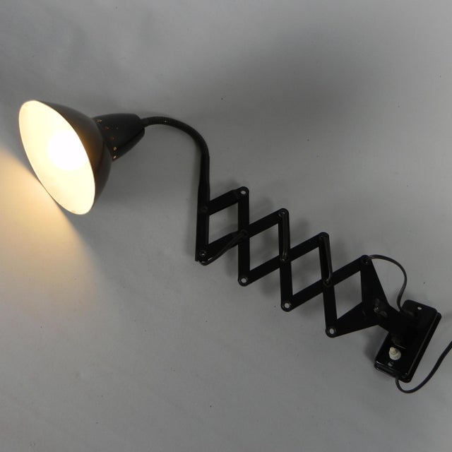 Metal Vintage Industrial Scissor Lamp, 1950s For Sale - Image 7 of 14