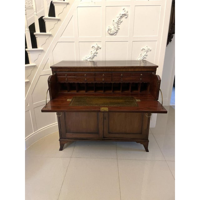 Early 19th Century Antique George III Mahogany Secretaire Desk, 1800 For Sale - Image 5 of 18