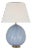 Julie Neill by Visual Comfort Signature Talia Medium Cordless Table Lamp in Blue with Linen Shade For Sale
