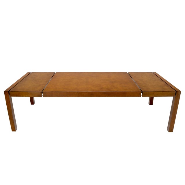 Large Widdicomb Burl Wood Rectangle Dining Table with Two Leaves For Sale - Image 13 of 13