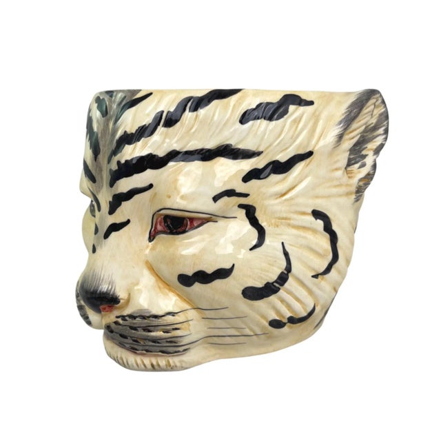Midcentury Italian Tiger Jardiniere For Sale - Image 4 of 6