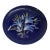 Vintage Cobalt Blue Ceramic Decorative Plate France 1960s For Sale