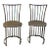 1960s Shaver Howard Moder Slatted Brushed Steel Chairs - A Pair For Sale
