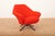 Swivel Armchair P32 with 4-Star Black Metal Frame, Upholstered Shell Covered in Red Fabric by Osvaldo Borsani for Tecno, 1956 For Sale - Image 9 of 9