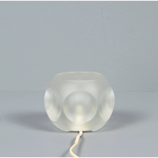 Postmodern Solid Glass Ice Cube Table Lamp from Peill & Putzler, 1970s For Sale - Image 3 of 15