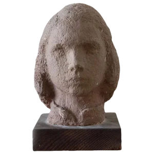 Gaetano Cecere Plaster Sculpture Wood Base #37