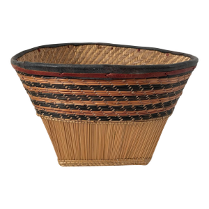 VTG Large 13x12” Wide Vintage African Mossi Handwoven Basket
