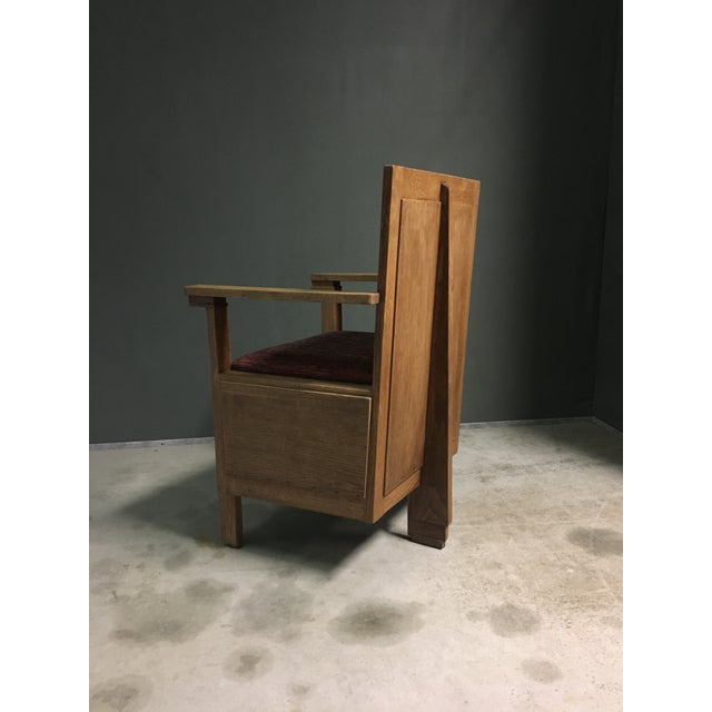 Wood Dutch Modernist 3 Legged Lounge Chair, 1930s For Sale - Image 7 of 7
