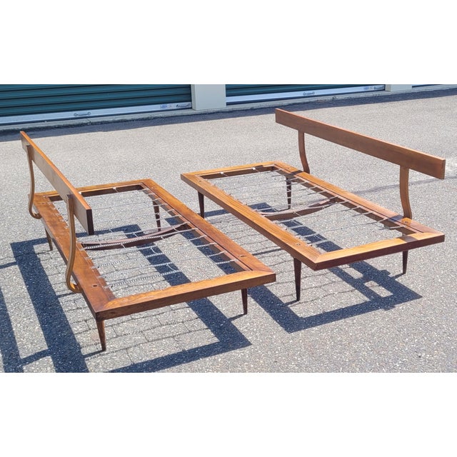 Mid-Century Modern 1950s Fine Pair of Mid Century Modern Signed Daybeds For Sale - Image 3 of 18