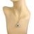 Late 20th Century Estate Diamond & Emerald 18k Yellow Gold Pendant Necklace For Sale - Image 5 of 5