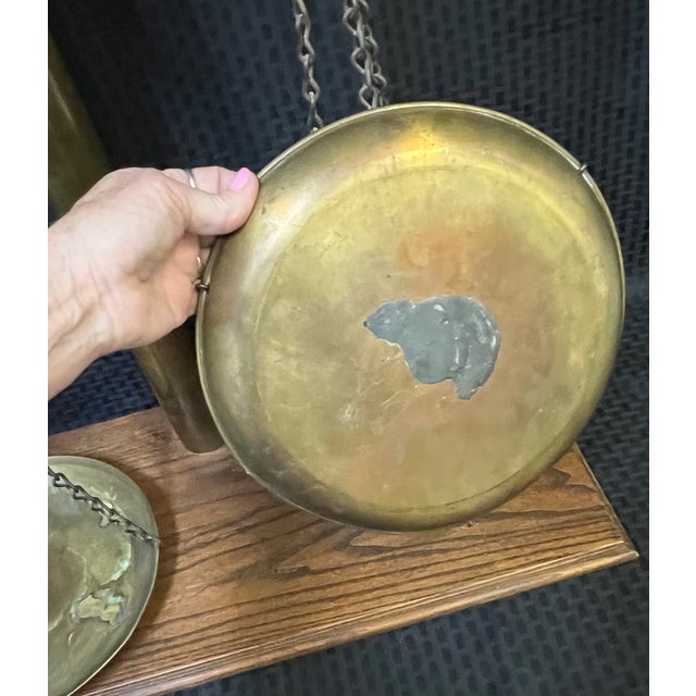 1940s Brass Wells Fargo San Francisco Banker Scales of Justice For Sale - Image 12 of 12