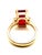 Bochic "Orient" Vintage African Ruby & Diamond Ring Set 18K Yellow Gold & SIlver For Sale - Image 17 of 18