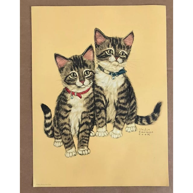 Up for sale is this lovely vintage cat print by Gladys Emerson Cook (1899-1976), published by Penn Prints. This print, one...
