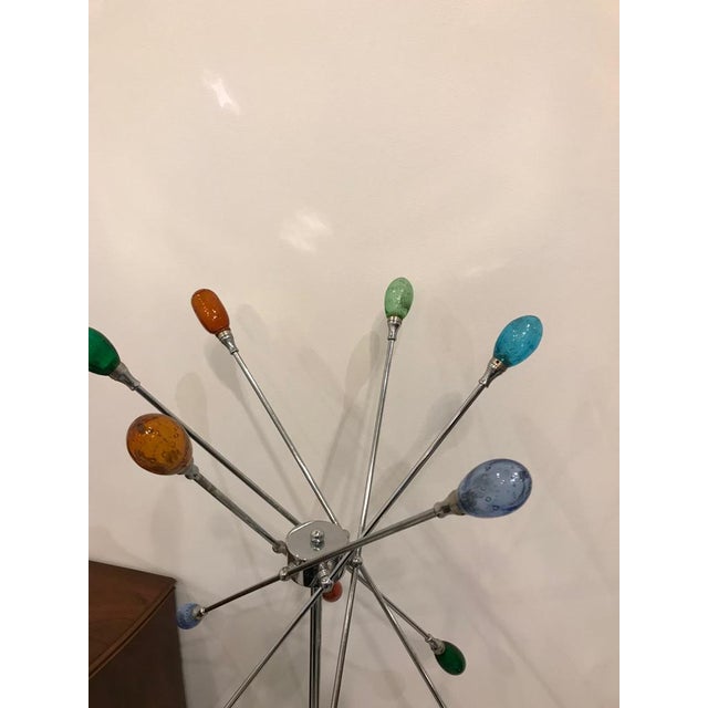 Mid-Century Modern Chrome Sputnik Floor Lamps - a Pair For Sale - Image 4 of 10