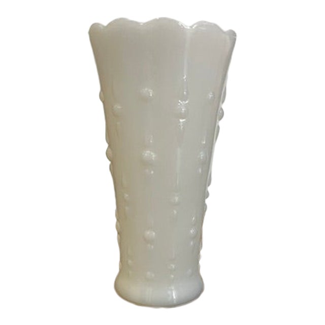 Vintage Small Milk Glass Vase For Sale