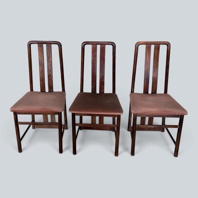 Mid-Century High-Back Dining Chairs from Primo London, Set of 3 For Sale - Image 6 of 9