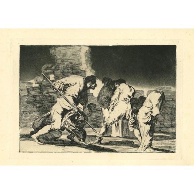 Disparate furioso - from Los Proverbios is an original black and white etching realized by Francisco Goya (1746-1828). The...