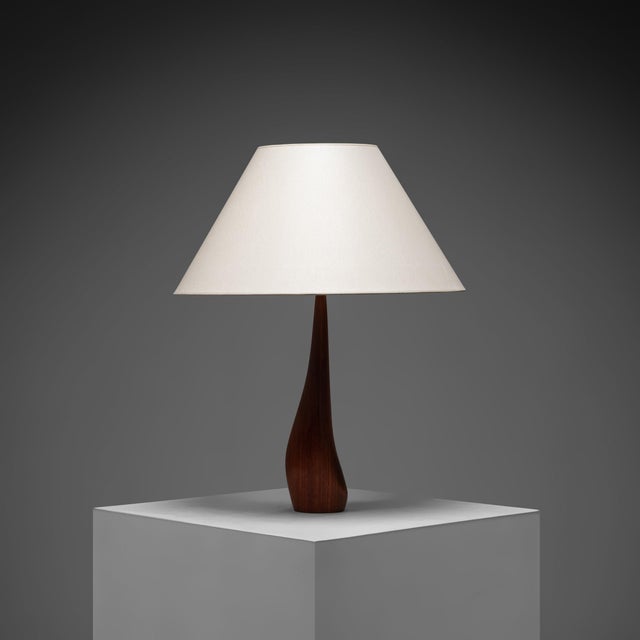 Wood Teak Sculptural Table Lamp by Ernst Henriksen, Denmark, 1960s For Sale - Image 7 of 7