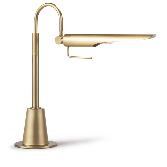 Not Yet Made - Made To Order Regina Andrew Raven Task Lamp Natural Brass For Sale - Image 5 of 5