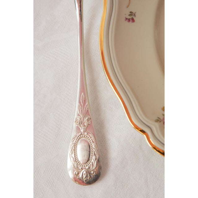 Vintage French Silver-Plated Metal Cutlery Set, 1930s, Set of 18 For Sale - Image 4 of 8